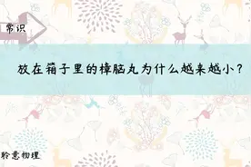【物理常识】放在箱子里的樟脑丸为什么越来越小？视频封面