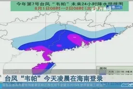 7号台风“韦帕”8月1日在海南文昌登陆，登陆时最大风力达9级