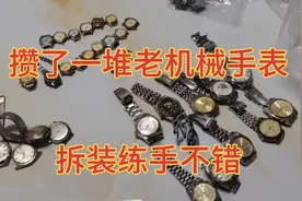 旧货市场划拉的一堆老上海机械表 各种款式 机芯居然有红宝石视频封面