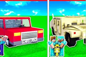 我的世界动画：菜鸟vs职业玩家MC世界动画中建造家庭汽车屋挑战