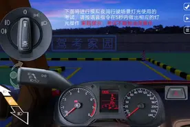 科三模拟灯光，夜间在窄桥与非机动车会车不是近光吗？