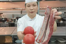 厨师长教你：“西红柿炖牛腩”的做法，老人孩子都喜欢#重启#