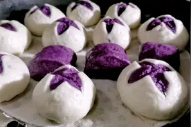 馒头新吃法，手把手教您做紫薯开花馒头，个个蓬松宣软