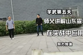 早晨6点跟着师父学习拳法，学武第五天师父讲解山东查拳在实战性视频封面