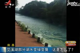 南昌：艾溪湖部分湖水变绿变臭 这是怎么了？