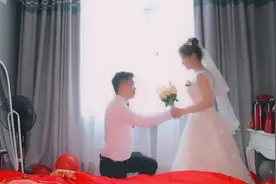 浙江帅小伙接亲，新郎敞篷婚车真有面儿，新娘漂亮没得说视频封面