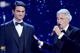 盲人男高音安德烈波切利儿子够帅！俩父子在2019意电影金像奖同台