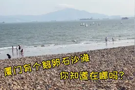 厦门的鹅卵石沙滩，这里可以捡石头，玩帆船，还可以飞无人机。