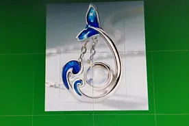 人鱼泡沫美人鱼鱼尾改款吊坠cad绘图