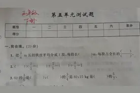 五年级数学下册第五单元《分数除法》测试卷填空题视频封面