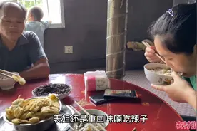 简单的一日三餐，菜籽油炸茄子馍馍外酥里嫩，再来一碗豇豆稀饭！视频封面