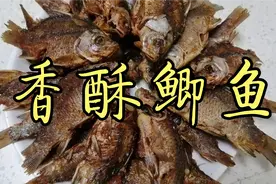 油炸鲫鱼，不沾锅，炸出来金黄酥脆，连鱼刺都是酥脆的。视频封面