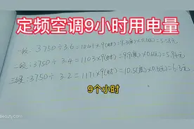 定频一匹半空调1至3级的用电量视频封面