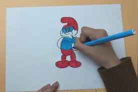 苗彤彤绘画，今天老师教大家画蓝爸爸，一起来画吧