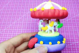超轻粘土制作浪漫旋转木马，很小很可爱视频封面