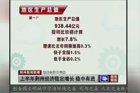 荆州经济半年报：稳定增长，稳中有进视频封面