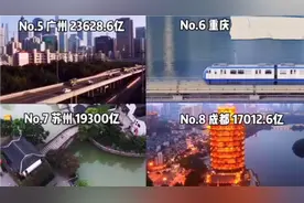 全国G没有你的城市GDP排行前8的城市，看看有