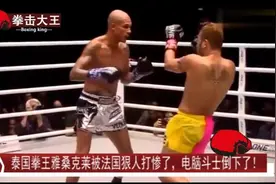 泰国拳王雅桑克莱被法国狠人打惨了，电脑斗士倒下了！视频封面