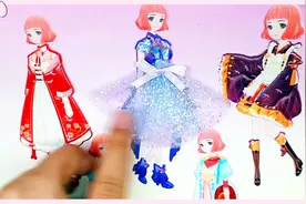 迪士尼儿童贴纸：超美！可爱小女孩的华丽造型，你喜欢第几款呢？视频封面