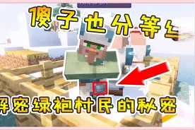我的世界盘点：解密绿袍村民的五个秘密！铁憨憨也分等级了？