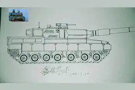 简笔画陆战之王系列（一）：坦克之神德国豹—2主战坦克