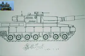 简笔画陆战之王系列（一）：坦克之神德国豹—2主战坦克