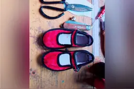 静下心来利用家里的废棉布，给孩子做双手工布鞋，既美观又舒适视频封面