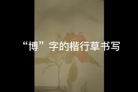 “博”字的楷行草书书写视频封面