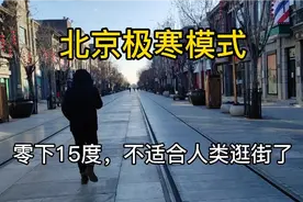极寒天气下的北京商业街，路上几乎没几个人逛街，零下15度是真冷视频封面