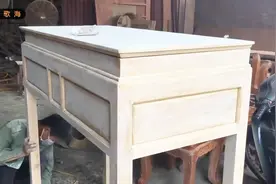 农村木匠老手艺，一张80年代书桌的制作过程