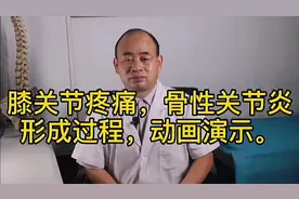 膝关节疼痛，膝关节骨性关节炎形成过程，动画演示，值得收藏二。视频封面