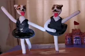 狗狗跳的黑天鹅舞