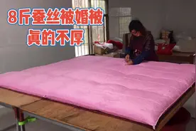 广东深圳朋友定制一个八斤蚕丝被婚被，双人用的，八斤其实真不厚