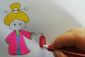 一步一步的教你画古装小女孩，简单漂亮，一学就会~