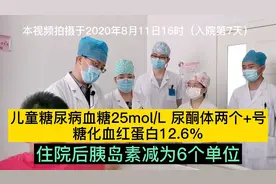 儿童糖尿病血糖25，尿酮体2+，糖化12，住院后胰岛素减为6个单位视频封面