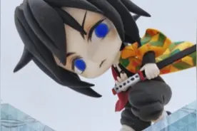 鬼灭之刃富冈义勇超轻粘土手办制作#手工大师赛#