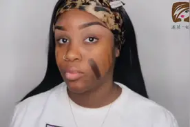 黑人原来是这样化妆的！粉底涂了N多层，妆后对比简直太性感了！