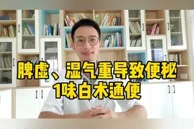 大便硬难解、大便粘厕所，脾虚、湿气重导致便秘，1味白术通便快