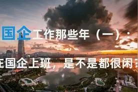 国企工作那些年（一）：亲身经历，在国企上班，是不是都很闲？视频封面