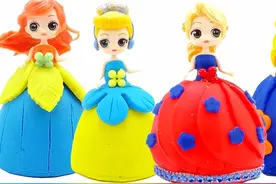 超漂亮！给贝儿公主、白雪公主、艾莎公主制作美丽的鲜花裙子！