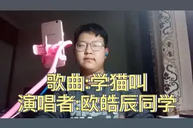皓辰翻唱一首洗脑神曲《学猫叫》，好听的男版声就是恋爱的感觉！