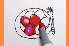简笔画 这一盘画完 各种角度的草莓以后就都会画了视频封面