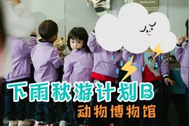 宝宝幼儿园第一次秋游，摄影师老爸偷偷的跟拍，伪装不到位被发现视频封面