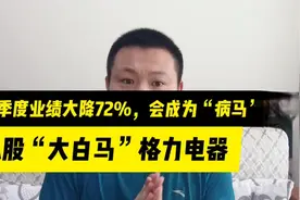A股“大白马”格力电器，一季度业绩大降72%，会成为“病马”吗？视频封面