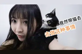 蛞蝓加盐真的会变成水吗？小姐姐竟然带着她家猫做这种事情…
