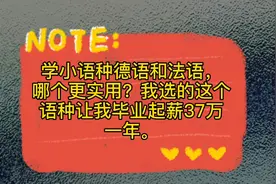德语和法语哪个更实用？我选的这个语种让我毕业起薪37万一年视频封面