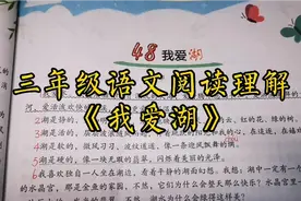 三年级语文阅读理解《我爱湖》，“翩翩起舞”的意思是轻快地跳舞视频封面