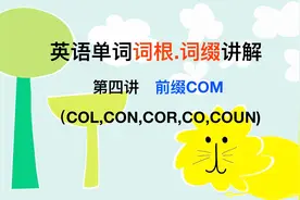 单词词根.词缀记忆法：前缀COM（COL,CON,COR,CO,COUN)