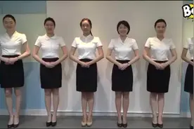 大韩航空空姐面试现场-你看上那个了