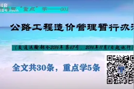 工程法规重点学之001《公路工程造价管理暂行办法》视频封面